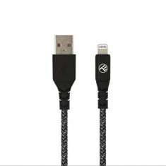 Cablu Tellur Green USB la MFI Lightning 2.4A 1m Nailon Negru foto