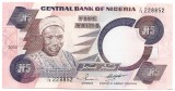 Nigeria 5 Naira 2002, P-24g, Format Mare, Bancnota Originala din Africa