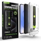 Folie Samsung Galaxy S26, deblocare prin amprenta, Asteroid GSM TitanGlass CrystalHD, privacy