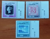 D.D.R- &#039;&#039;Serie -Anivers 150 ani de la primul timbru&#039;&#039;&#039;&#039; serie 3V.--MNH LUX -NESTAMPIL.-VEZI SCAN, Nestampilat