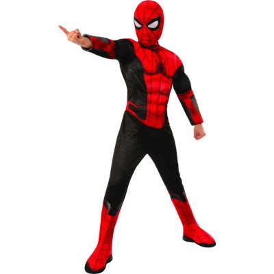 Costum Deluxe Spiderman cu muschi 3D pentru baiat - No Way Home 7-8 5-6 ani 110 - 116 cm foto