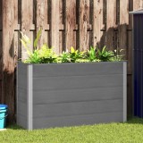 Strat Inaltat Gradina vidaXL Gri 150x50x91 cm WPC Jardiniera Exterior