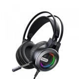 Casti Gaming 3.5mm Yesido EK02, RGB, 2.2m, Negre