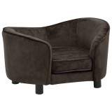 Cumpara ieftin Canapea pentru caini, maro, 69 x 49 x 40 cm, plus