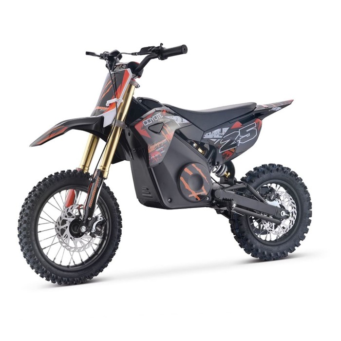 Motocicleta electrica copii Coyote 12/10 1000W 36v negru/portocaliu