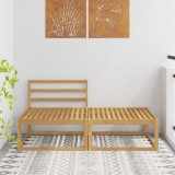 vidaXL 2 Bucată Taburet pentru exterior Poliester Alb 901550