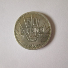 Uruguay 50 Centesimos 1943 argint