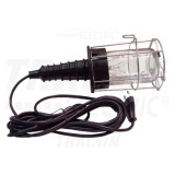 Lampa instalator cu grilaj metalic, dispersor de sticla, II STL-03 230V,50Hz,max.60W,5m, 2&times;0,75mm2, H05RN,EEI=A++,A+,A,B,C,D,E