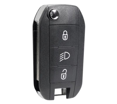 Cheie auto completa Techstar pentru Peugeot Citroen, 3 butoane, HU83, 433MHz, cu chip ID46, telecomanda inclusa foto