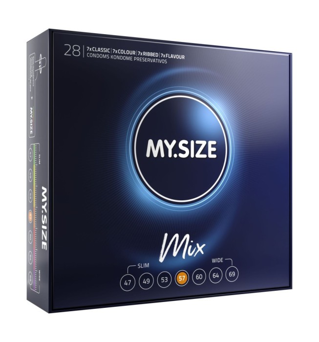 Mix Prezervative My Size, 57 mm, 28 Buc