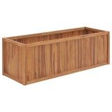 Cumpara ieftin Strat &icirc;nălțat de grădină, 150 x 50 x 50 cm, lemn masiv de tec
