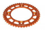 Pinion spate aluminium, tip lanț: 520, număr dinți: 46 (orange colour)