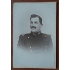 Fotografie tip CDV, ofiter, inceput de secol XX