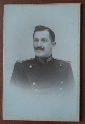 Fotografie tip CDV, ofiter, inceput de secol XX foto