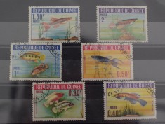 TS23/11 Timbre Serie Republic of Guinee - Serie 6 valori Pesti exotici
