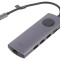 Hub USB VENTION 10 porturi USB 2.0 și 3.0 gri, 0,15m