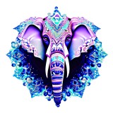 Cumpara ieftin Sticker decorativ, Elefant, Albastru, 60 cm, 10199ST, Oem