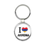 Iubesc Armenia : Cadou Breloc : Heart Flag Country Crest Armenian Expat, Generic