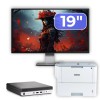 Pachet Calculator Second Hand HP EliteDesk 800 G3 Mini PC, Intel Core i5-6500T 2.50GHz, 16GB DDR4, 256GB SSD + Monitor 19&amp;quot; &amp; Imprimanta Brother H