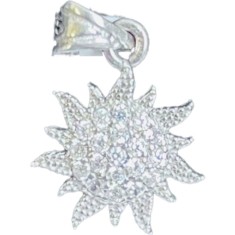 Pandantiv din Argint 925 Jolie Silver, Model Soare cu Zirconii, 20 x 14 mm, 1.8 g foto