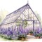 Sticker decorativ, Sera de Lavanda, Mov, 70 cm, 1361STK-3