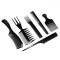 Set Piepteni Coafor, 6 Bucăți, Diverse Forme, Negru, Plastic