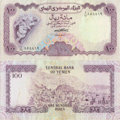 1976 , 100 rials ( P-16a ) - Republica Araba Yemen foto