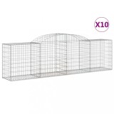 Cumpara ieftin Cosuri gabion arcuite 10 buc, 300x50x80/100 cm, fier galvanizat
