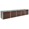 VidaXL Strat &icirc;nălțat de grădină, maro, 400x80x45 cm, oțel galvanizat 47058