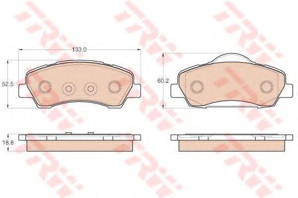 Set placute frana,frana disc CITROEN C4 CACTUS (2014 - 2016) TRW GDB1992
