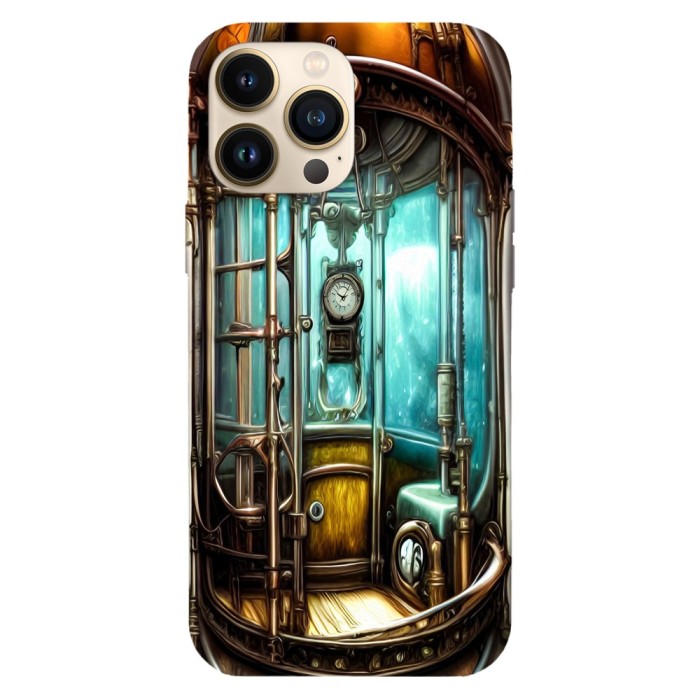 Husa compatibila cu Apple iPhone 15 Pro Max model Time machine, Silicon, TPU, Viceversa