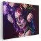 Tablou femeie cu machiaj craniu halloween si flori pe cap Tablou canvas pe panza CU RAMA 50x70 cm