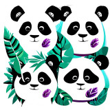 Sticker decorativ, Urs Panda, Alb, 60 cm, 10169ST