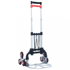 Carucior pliabil pentru scari, 70 kg, argintiu, aluminiu foto