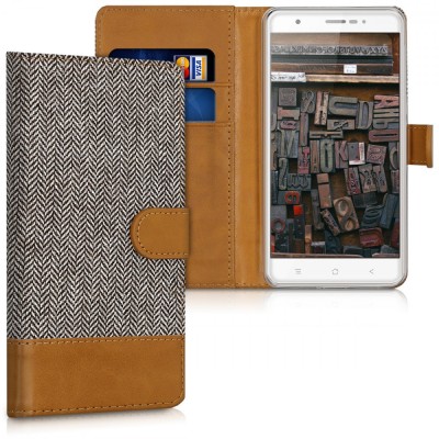 Husa pentru Blackview R6, Textil, Maro, 41650.02 foto