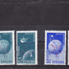 ROMANIA 1958-SATELITII ARTIFICIALI (SUPRATIPAR RASTURNAT) MNH - LP 459b