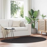 VidaXL Covor Negru 140 x 200 cm L&acirc;nă