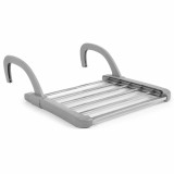 Uscător Pliabil pentru Rufe, Montaj pe Calorifer sau Balcon, Gri