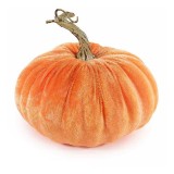 Dovleac decorativ catifea portocalie III &Oslash; 15 cm x 13 H