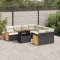 vidaXL Set mobilier grădină perne 9 piese negru poliratan/lemn acacia 3327689