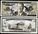 !!! SUA = FANTASY NOTE , PLAY MONEY = 10.000 DOLARI , REAGAN - 2022 - UNC
