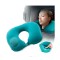 Pern&Auml; de g&Atilde;&cent;t portabil&Auml;, umflare rapid&Auml; prin ap&Auml;sare, material catifelat, design ergonomic &Atilde;&reg;n form&Auml; de u, 40x28 cm, verde