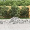 vidaXL Coșuri Gabion Arcuite 30 Buc. 200x30x40/60cm Fier Galvanizat Argintiu. Barieră Grădină, Stabilă, Decorativă