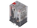 Releu electromagnetic 4PDT, bobină 120VAC, 6A, montare pe soclu