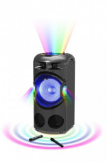 Boxa Akai DJ-BY4L Karaoke Bluetooth USB SD FM Display LED Lumini Discoball Negru foto