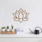 Decoratiune de perete, Lotus Flower 1, Metal, Dimensiune: 50 x 43 cm, Cupru, Tanelorn