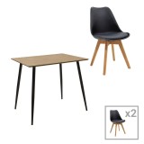 Cumpara ieftin Set masa si scaune 5 buc Cuba Pako World Negru 70x70x75 cm
