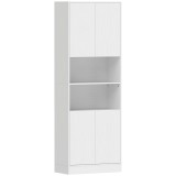 HOMCOM Dulap Cămară de Bucătărie 170cm, cu Raft Reglabil, Alb | Aosom Romania