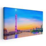 Tablou Turnul Canton si cladiri moderne in Guangzhou China Tablou canvas pe panza CU RAMA 60x120 cm