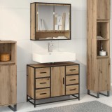 Cumpara ieftin Set de mobilier pentru baie 2 buc. Stejar Artizanal